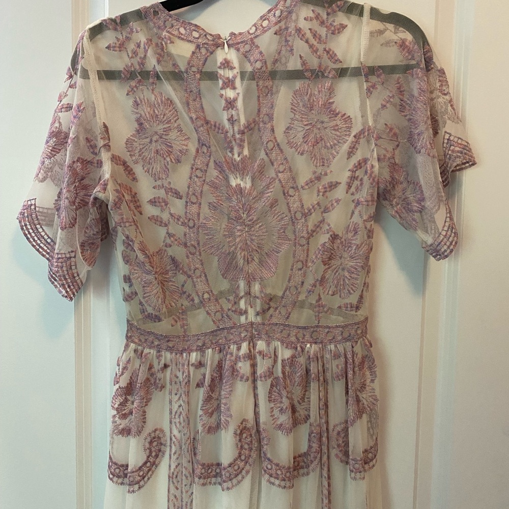 Altar’d State Pink Purple Lace Sheer Maxi Dress Women’s Size Small - Picture 11 of 12
